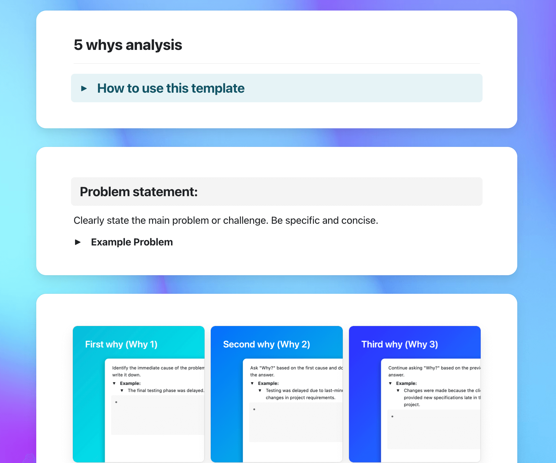Craftの5つのなぜテンプレート