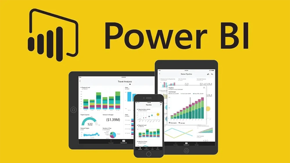 Microsoft Power BI dashboard with AI-powered data analysis and reporting