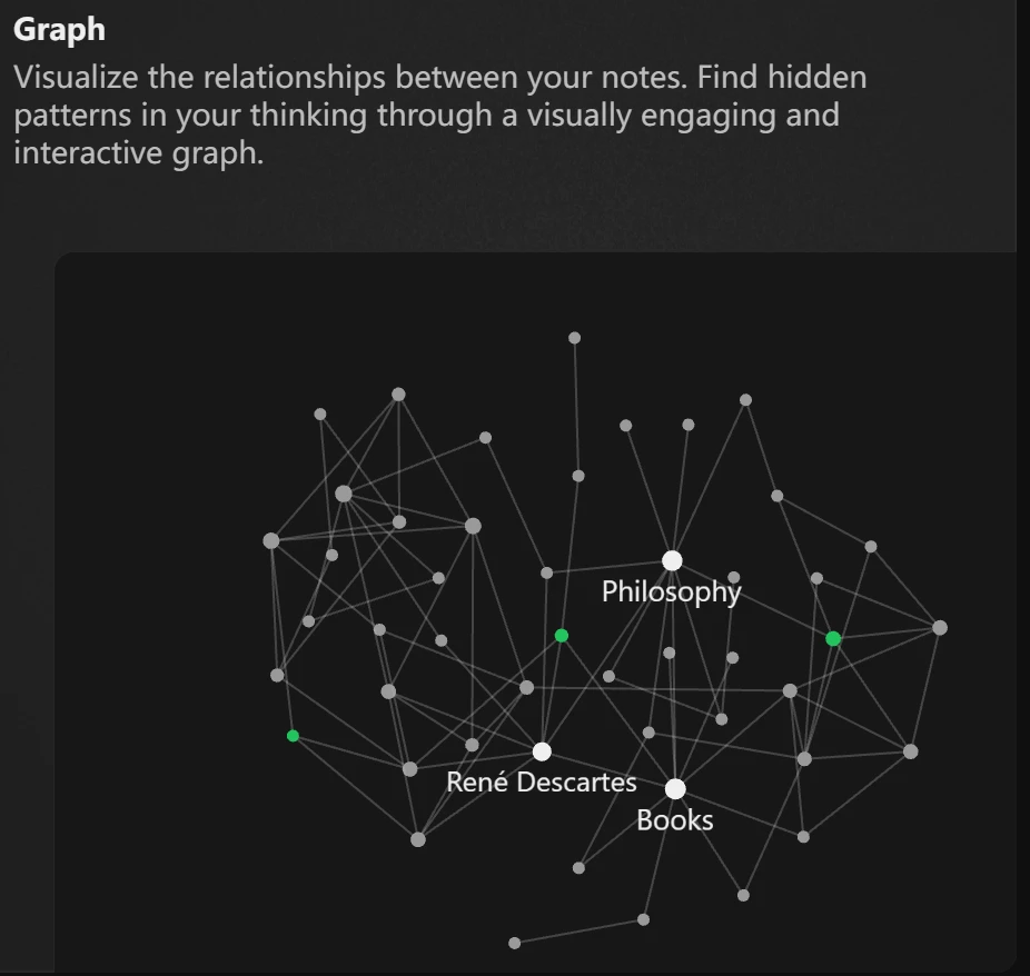 Граф знаний Obsidian, визуализирующий связи между заметками