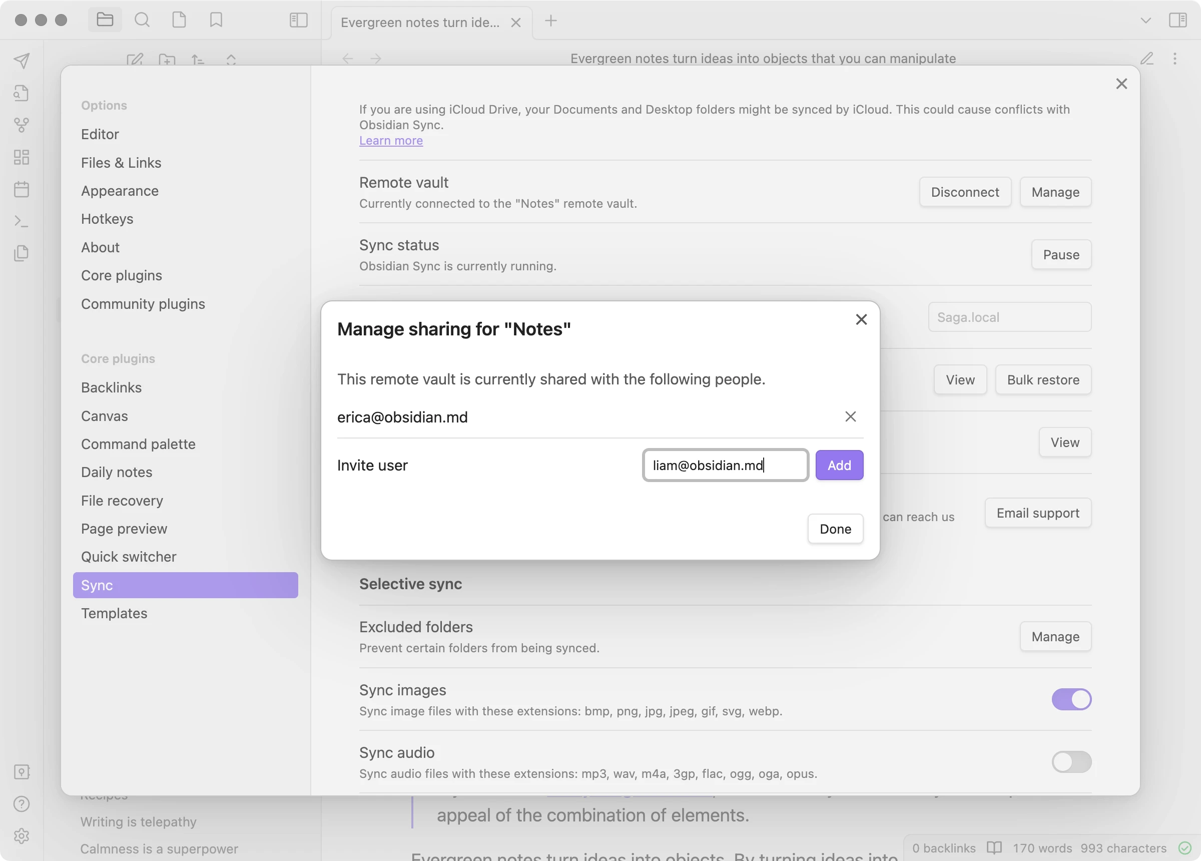 Кроссплатформенная синхронизация Obsidian со сквозным шифрованием