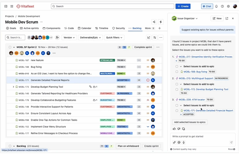 Transactional organization tools