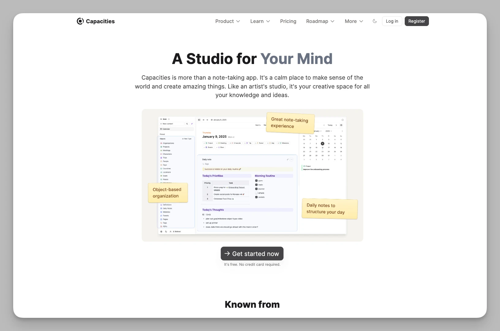 Официальный сайт Capacities