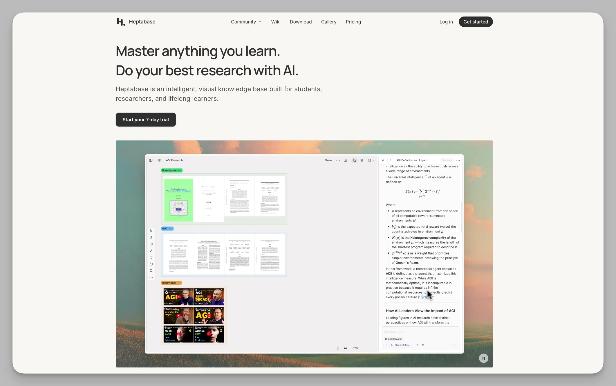 Официальный сайт Heptabase