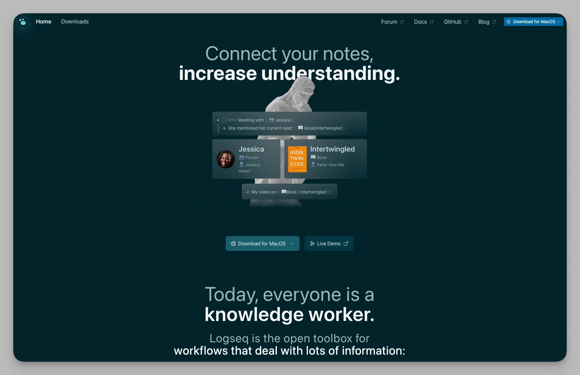 Официальный сайт Logseq