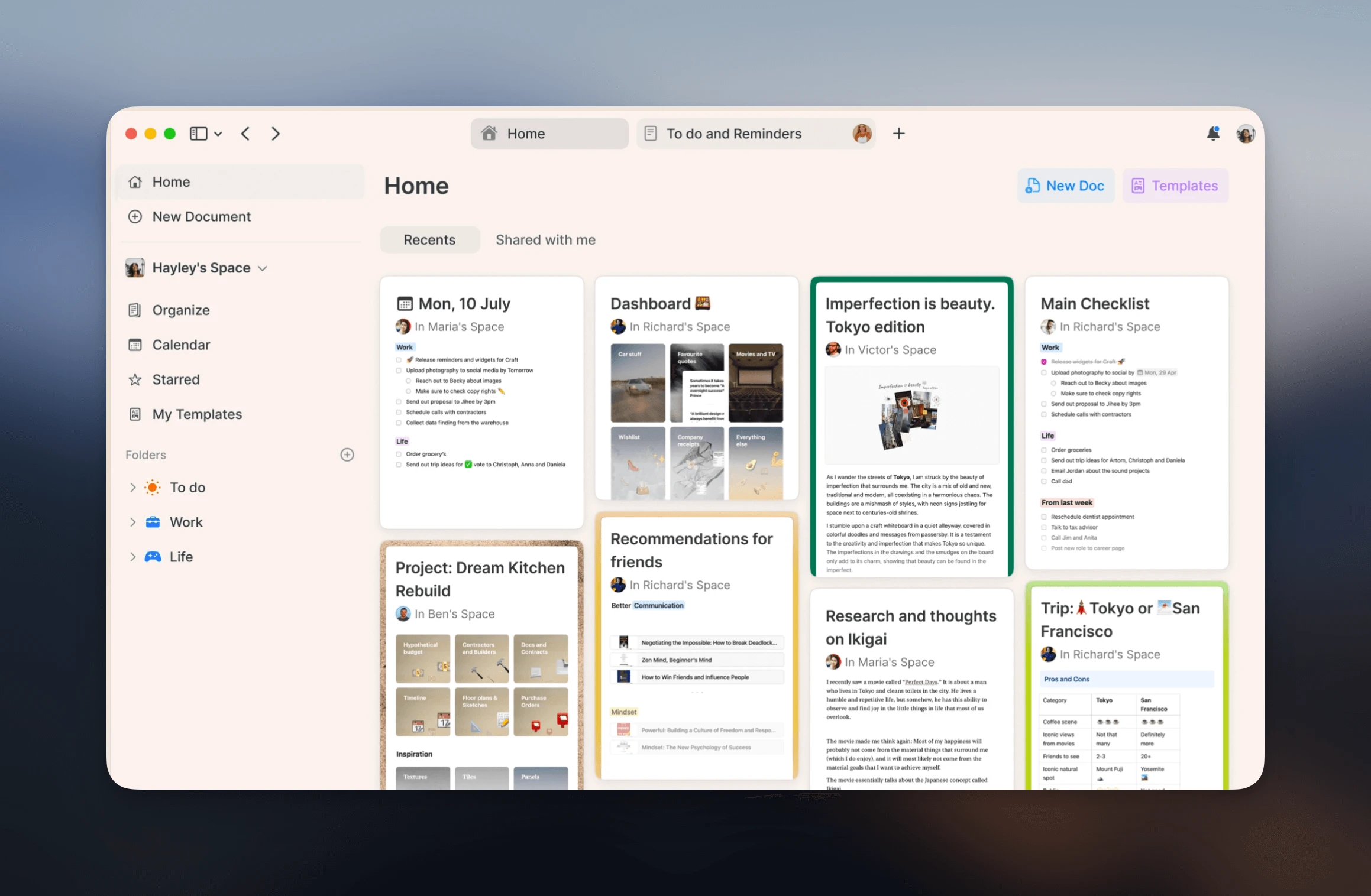 Craft card-based documents with multimedia and collaboration