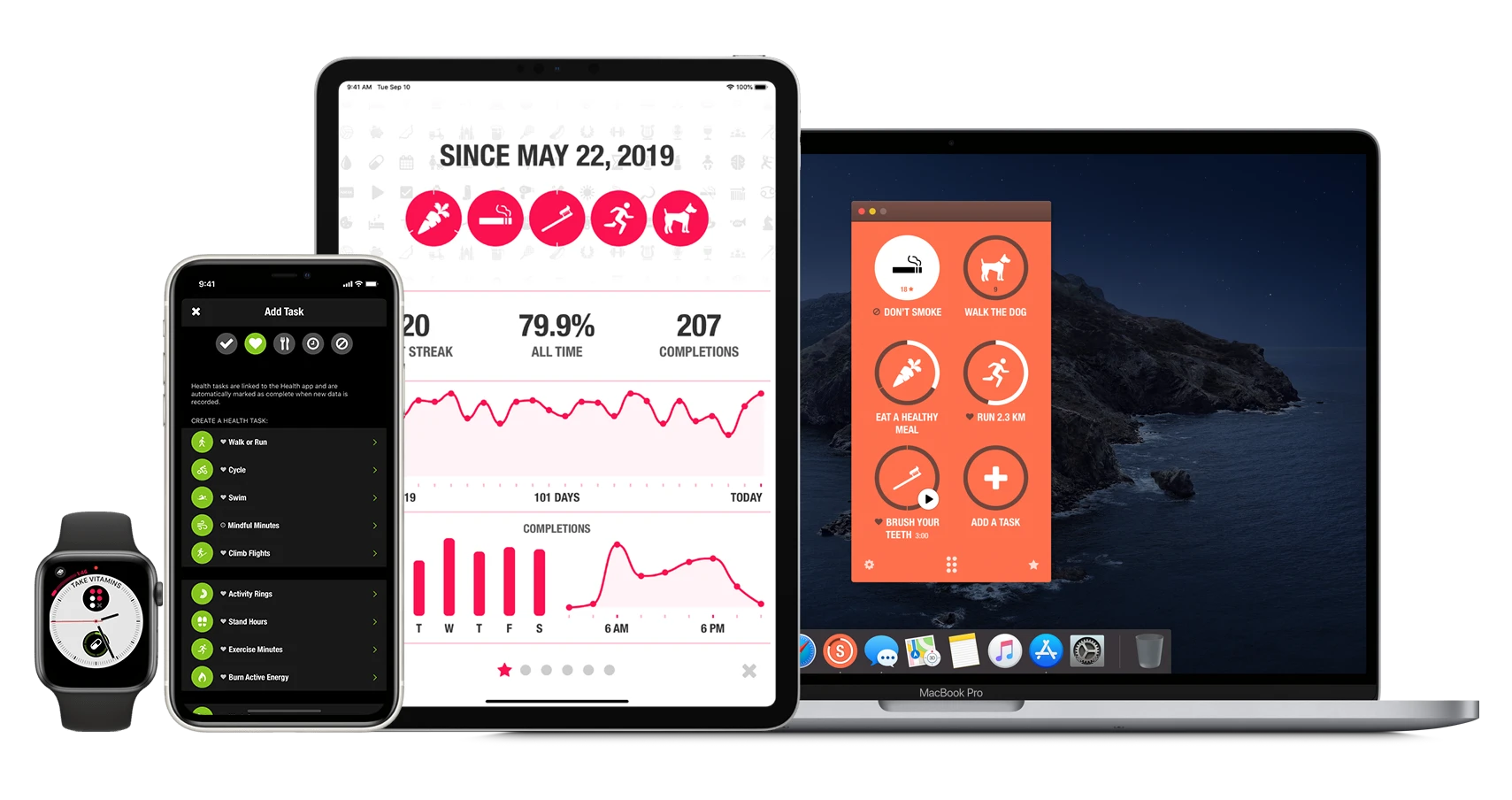 Streaks available for iPhone, Apple Watch, iPad, Mac and Apple Vision Pro