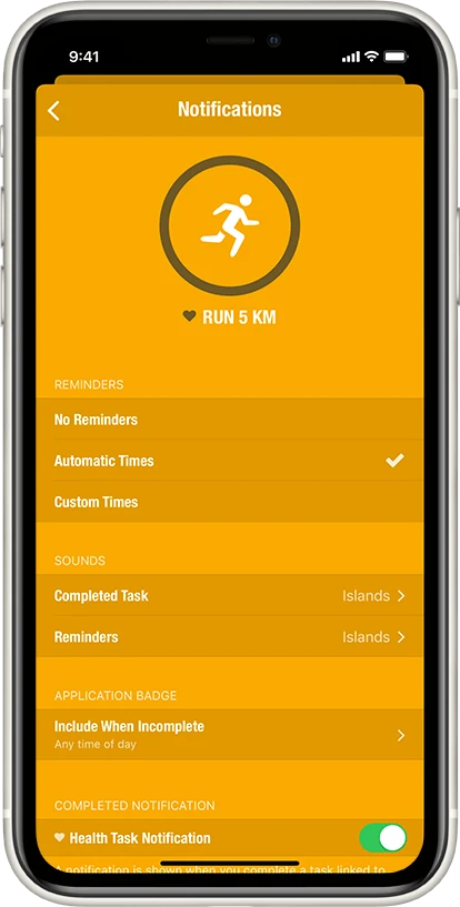 Streaks task statistics and tracking results for staying motivated