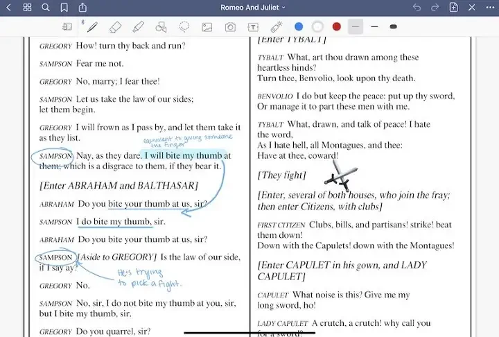 Mark up a PDF document on the iPad with GoodNotes