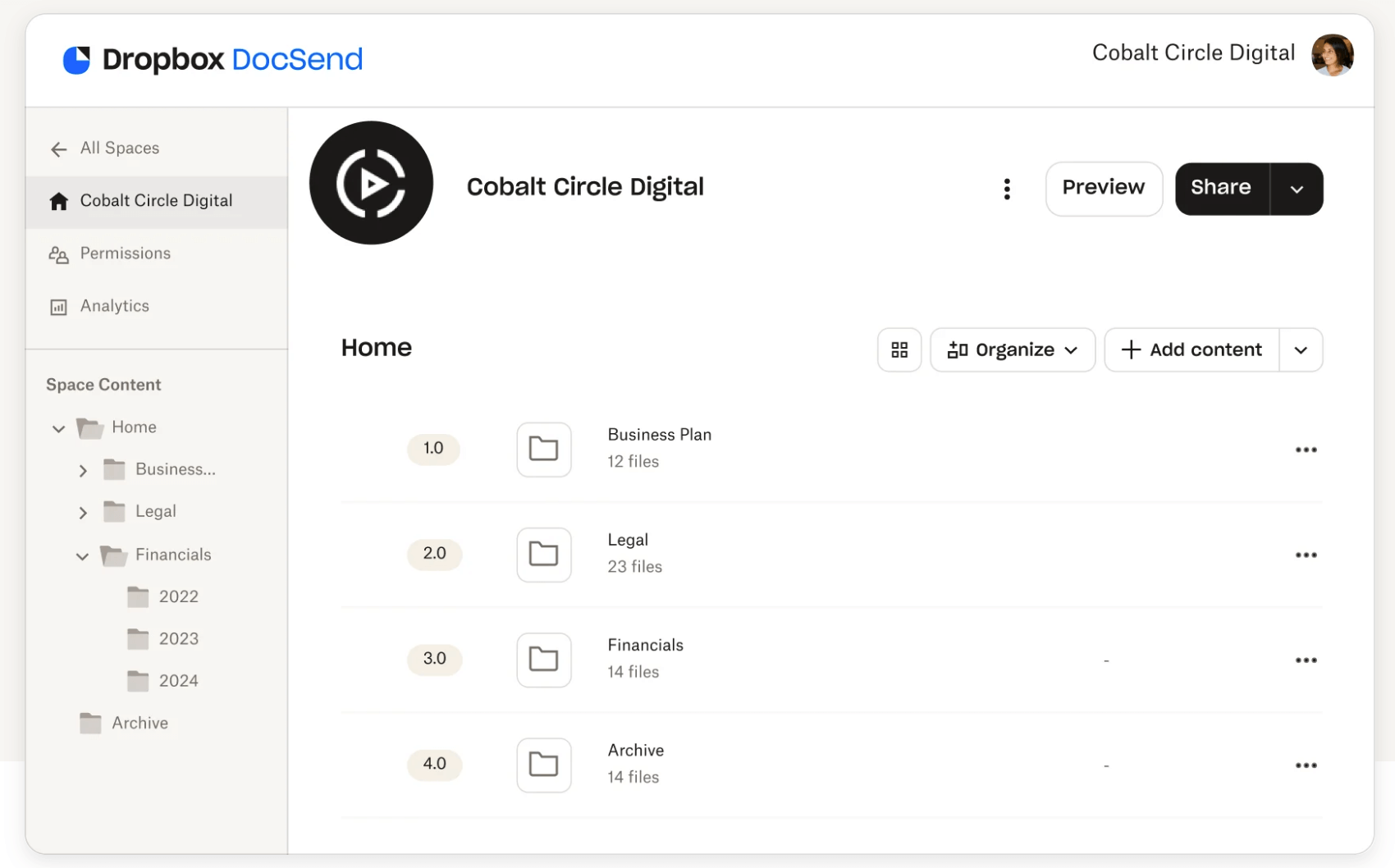 DocSend安全なドキュメント共有プラットフォーム
