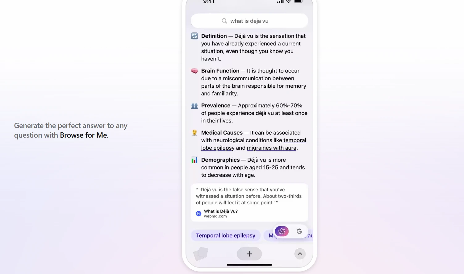 AI search page