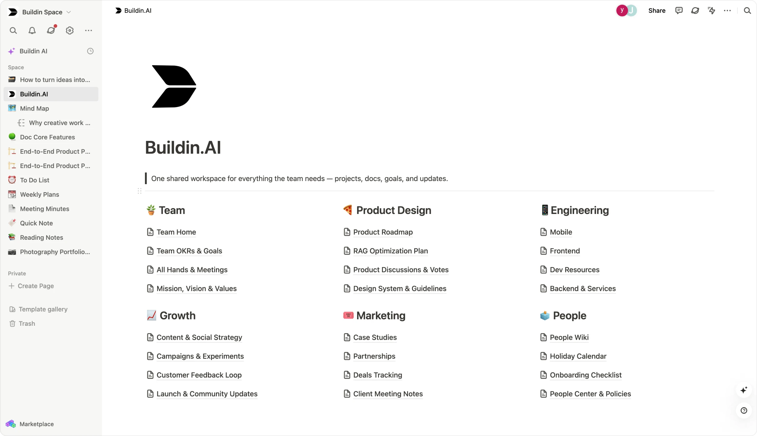 Buildin's all-in-one workflow