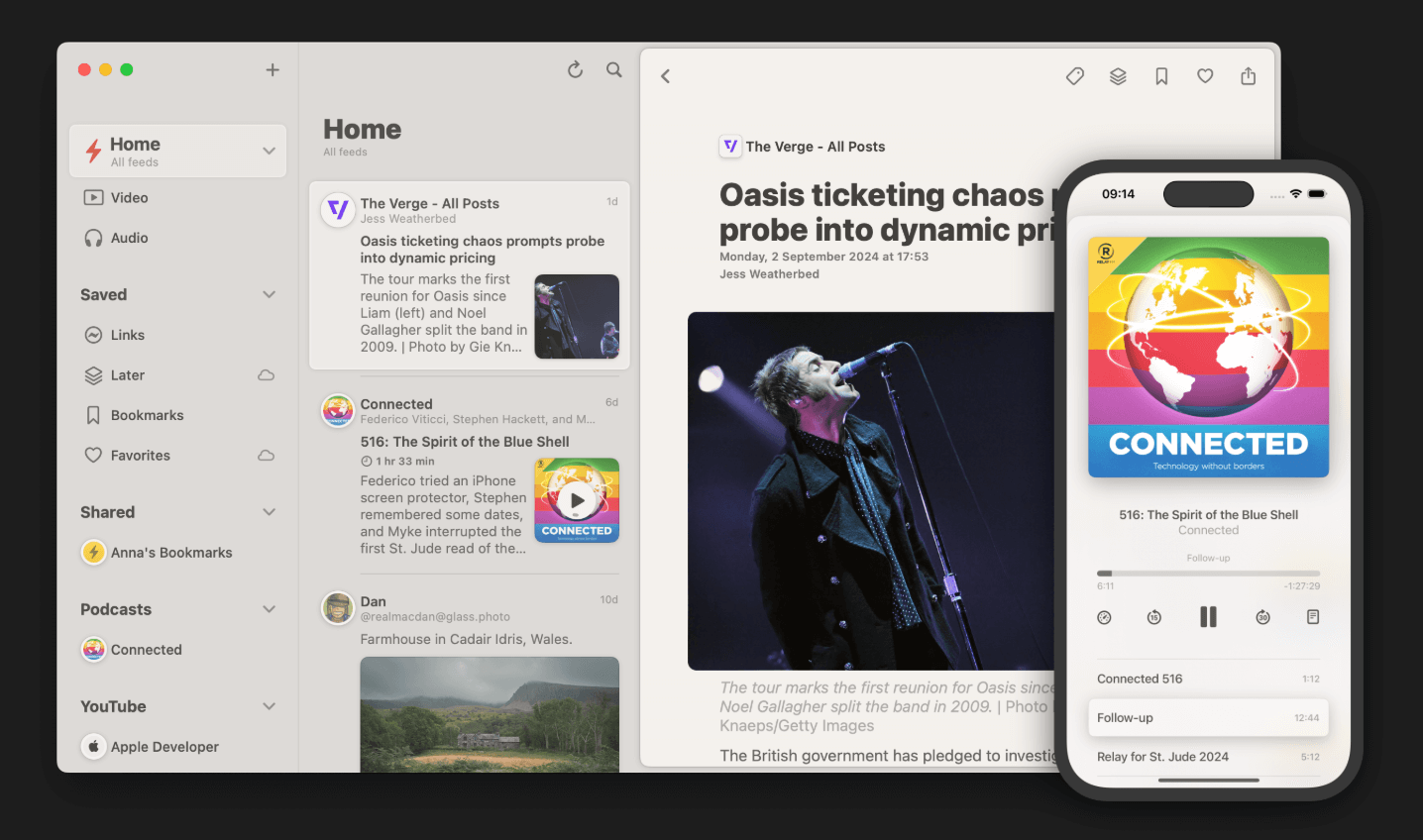 Reeder RSSリーダー