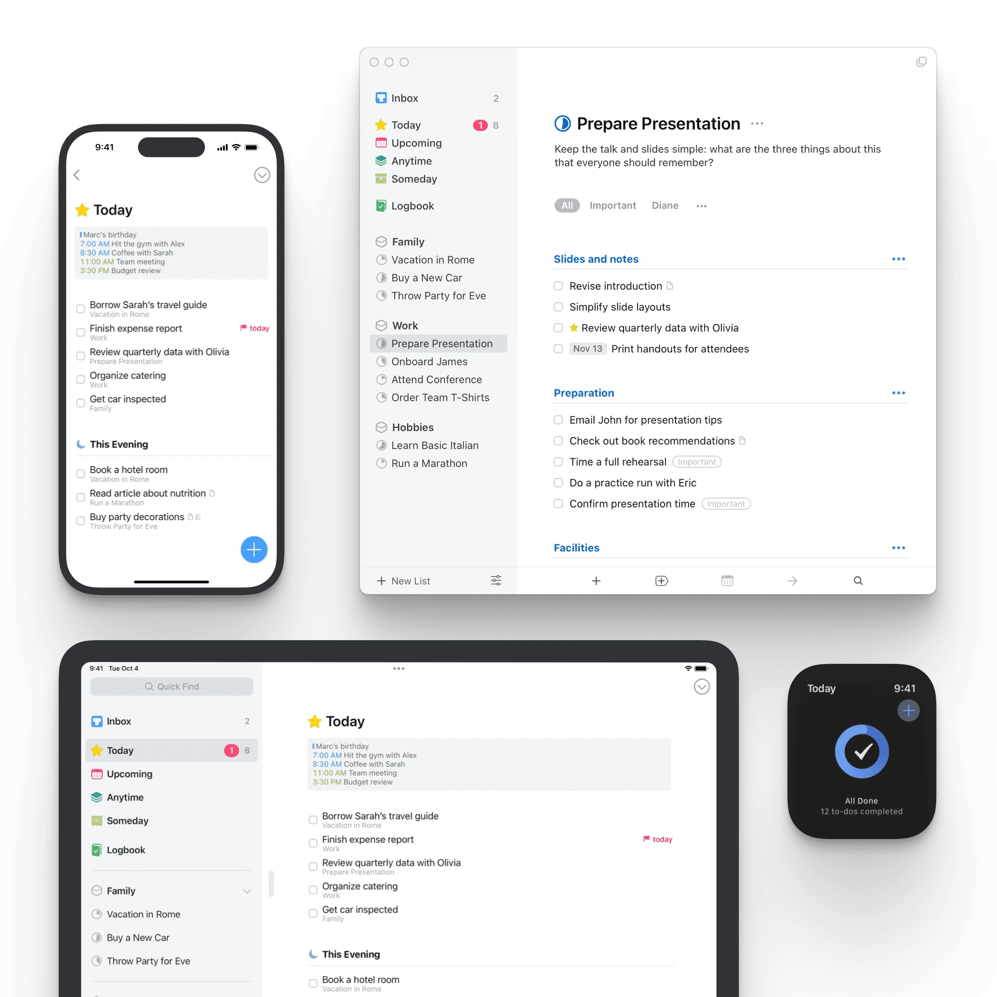Things 3 task management across mobile and desktop