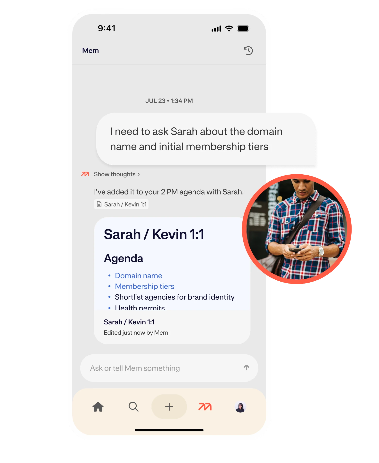 Reflect daily notes and networked thinking