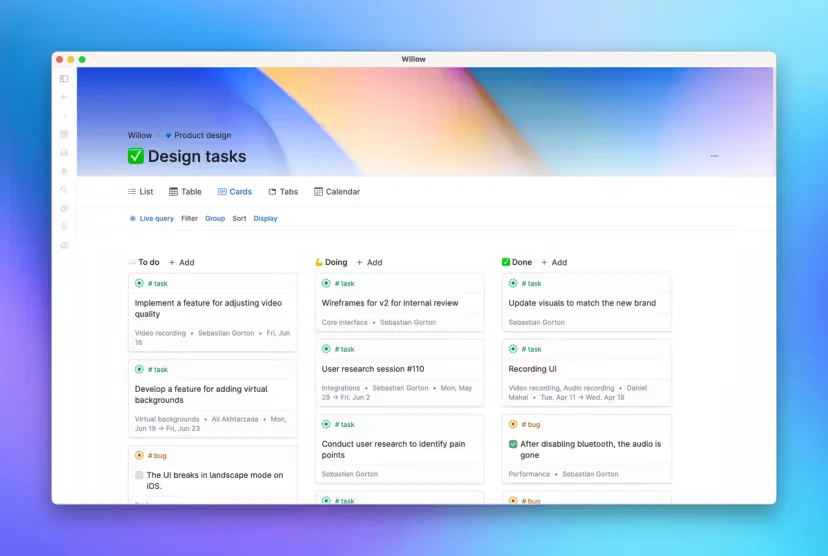Tana Supertags for structured knowledge