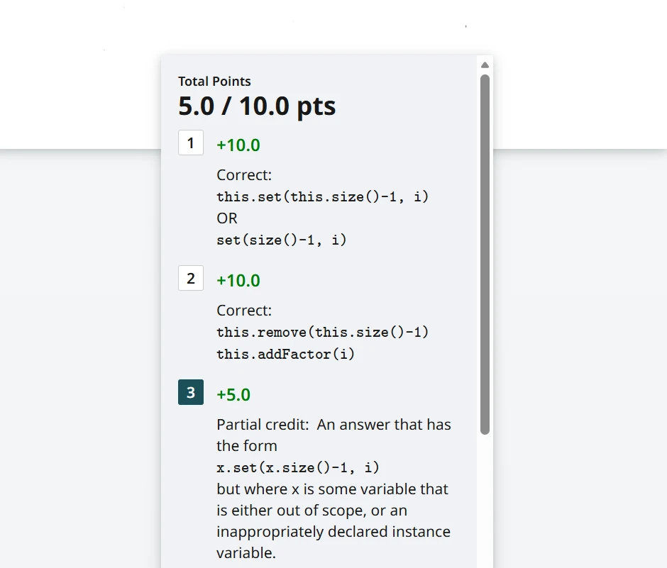 Интерфейс Gradescope для проверки похожих ответов одним действием