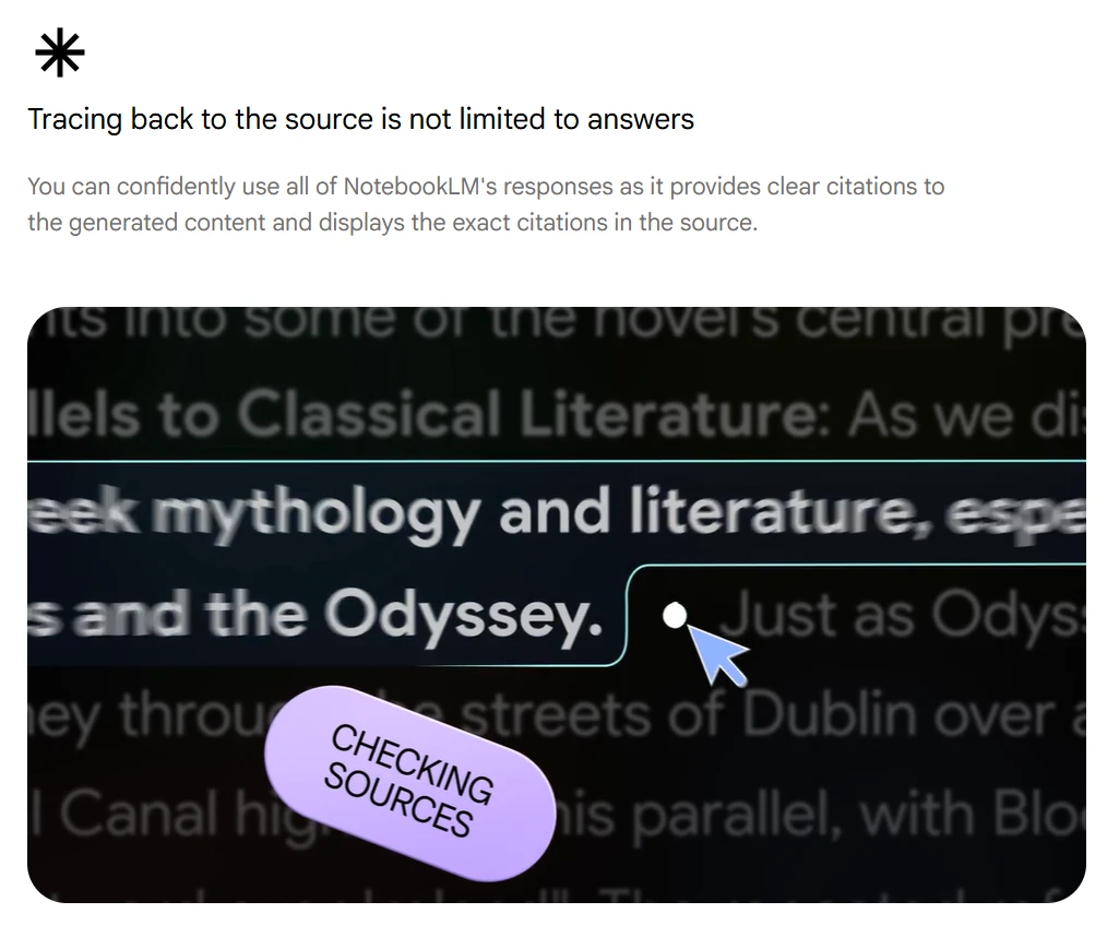 NotebookLM с кликабельными ссылками на исходные фрагменты
