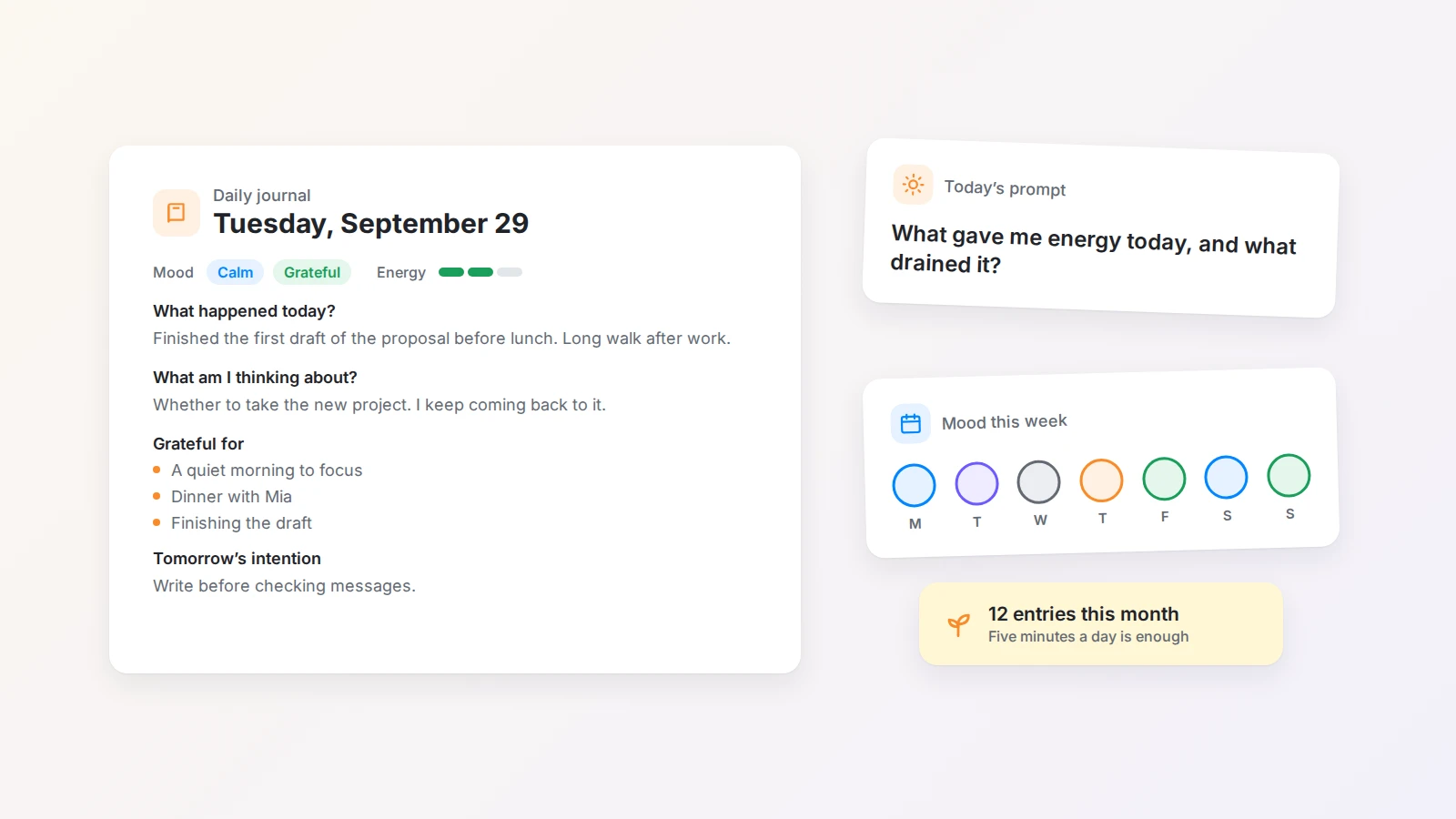 How to build an electronic journal in Buildin for daily thoughts