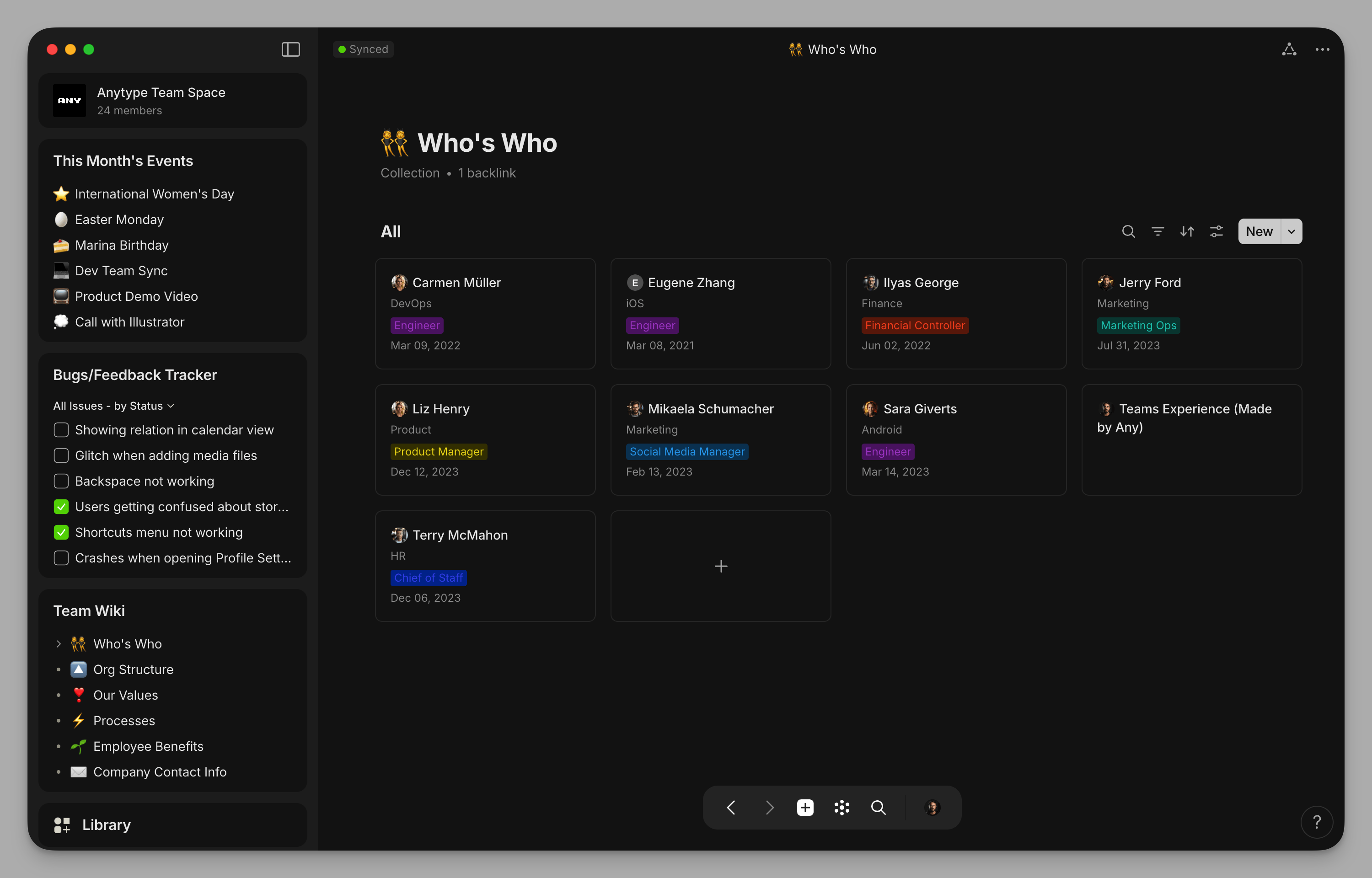 Anytype decentralized digital space and object-based organization.