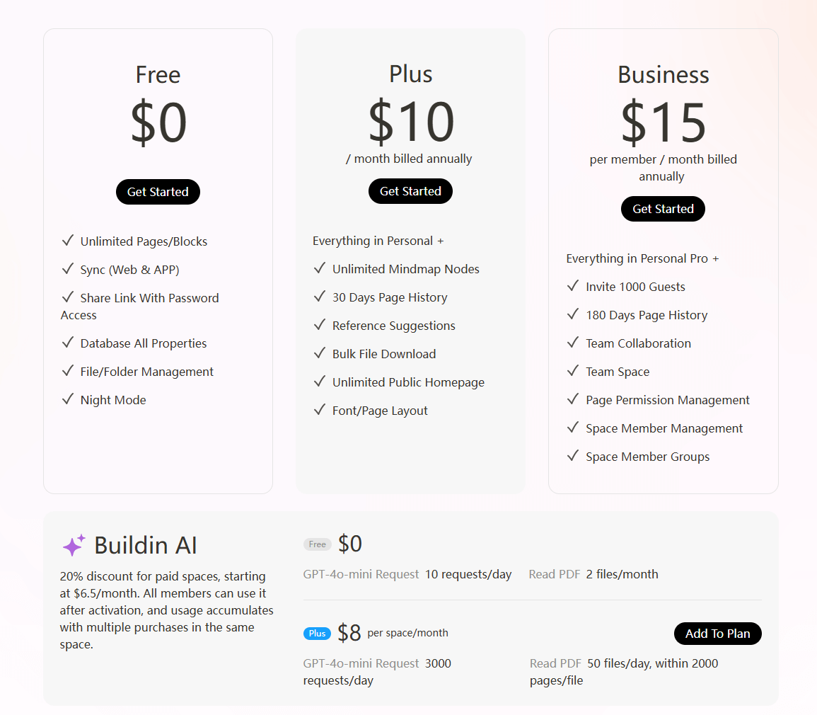 Buildin料金プラン比較