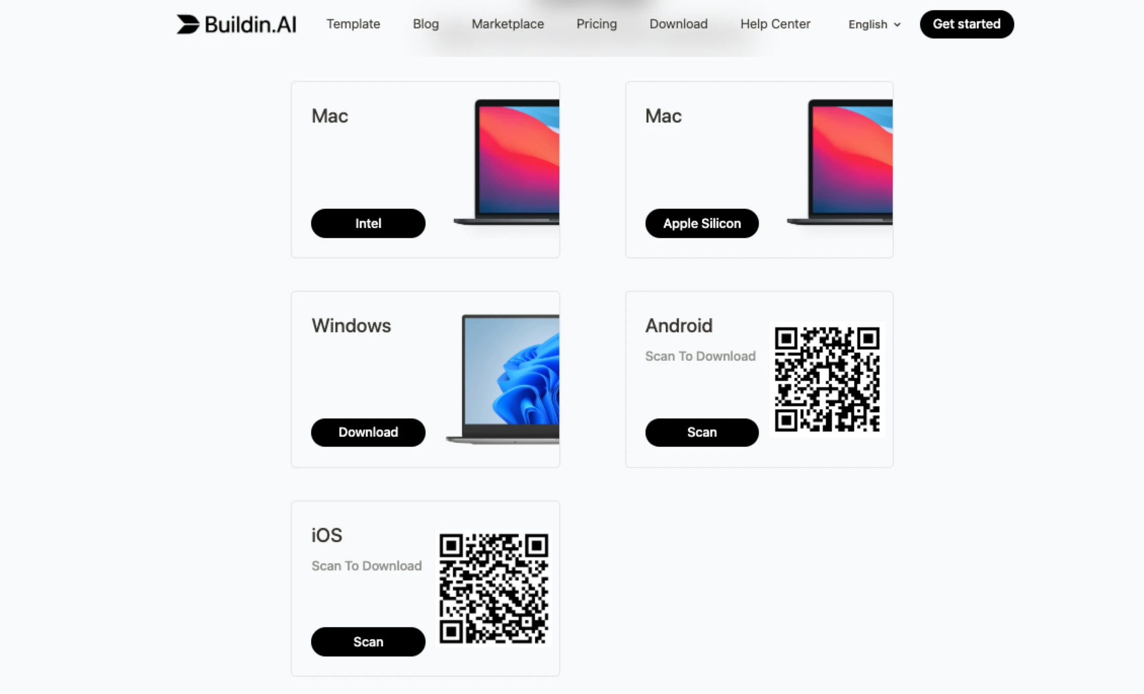 Buildin Download Platforms