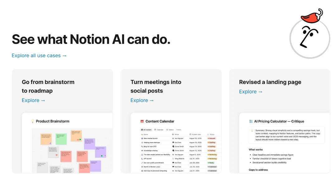 Notion AI use cases