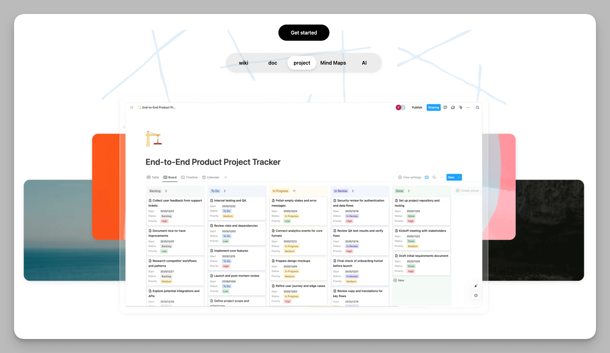 Buildin project tracker and Kanban board