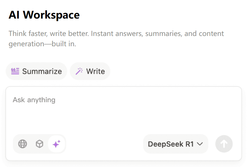 Возможности ИИ-рабочего пространства Buildin