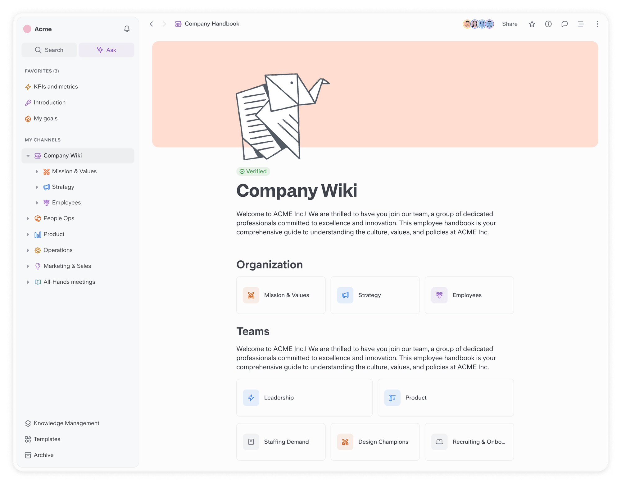 Knowledge sharing platform