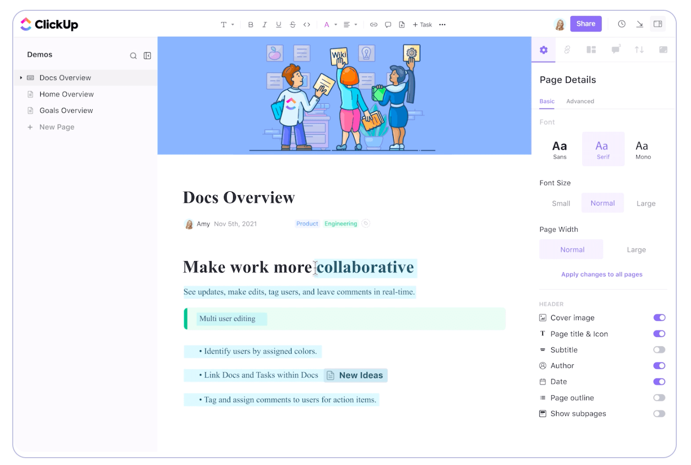 Team knowledge base interface