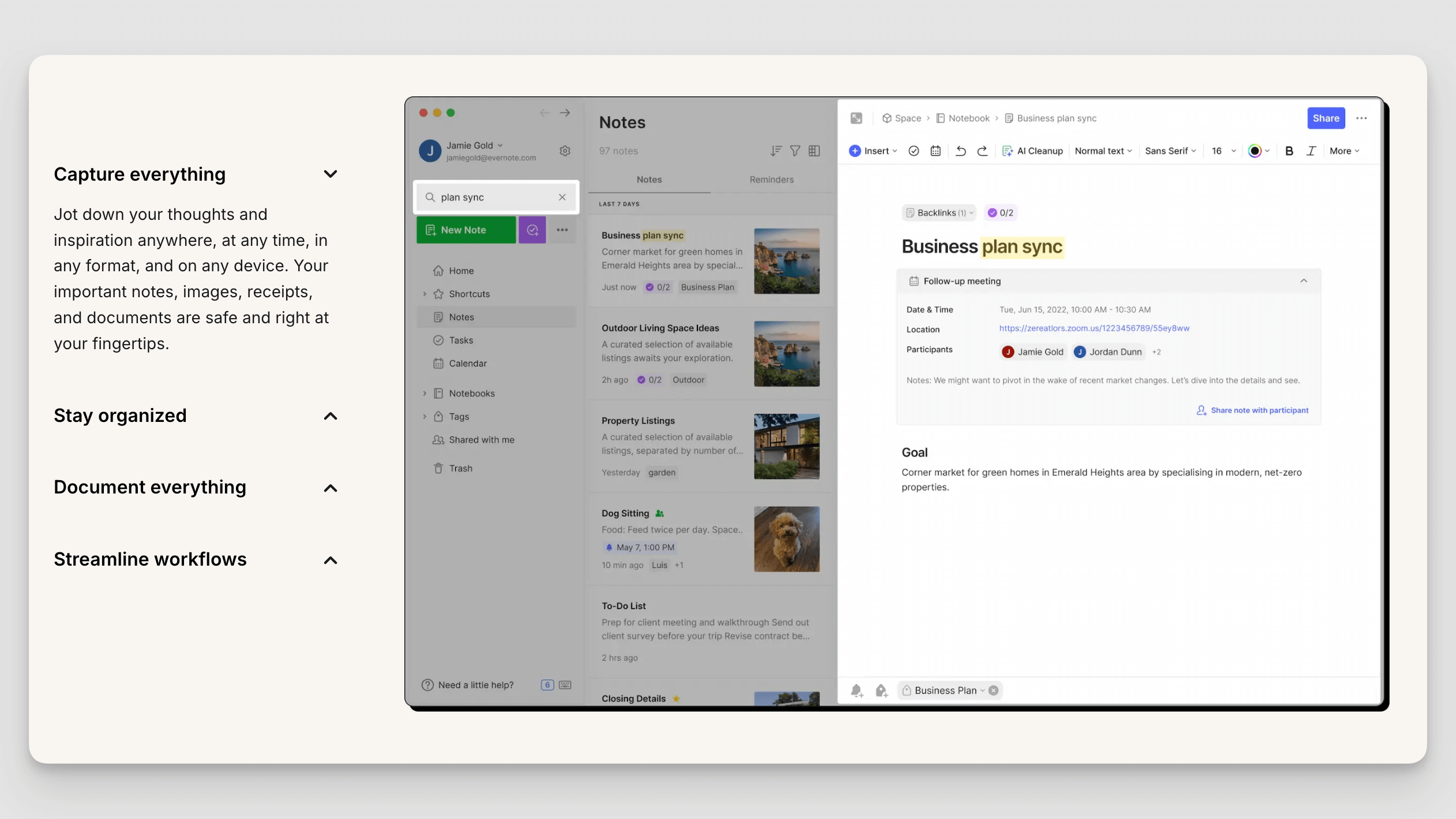 Evernoteメモ取りアプリ