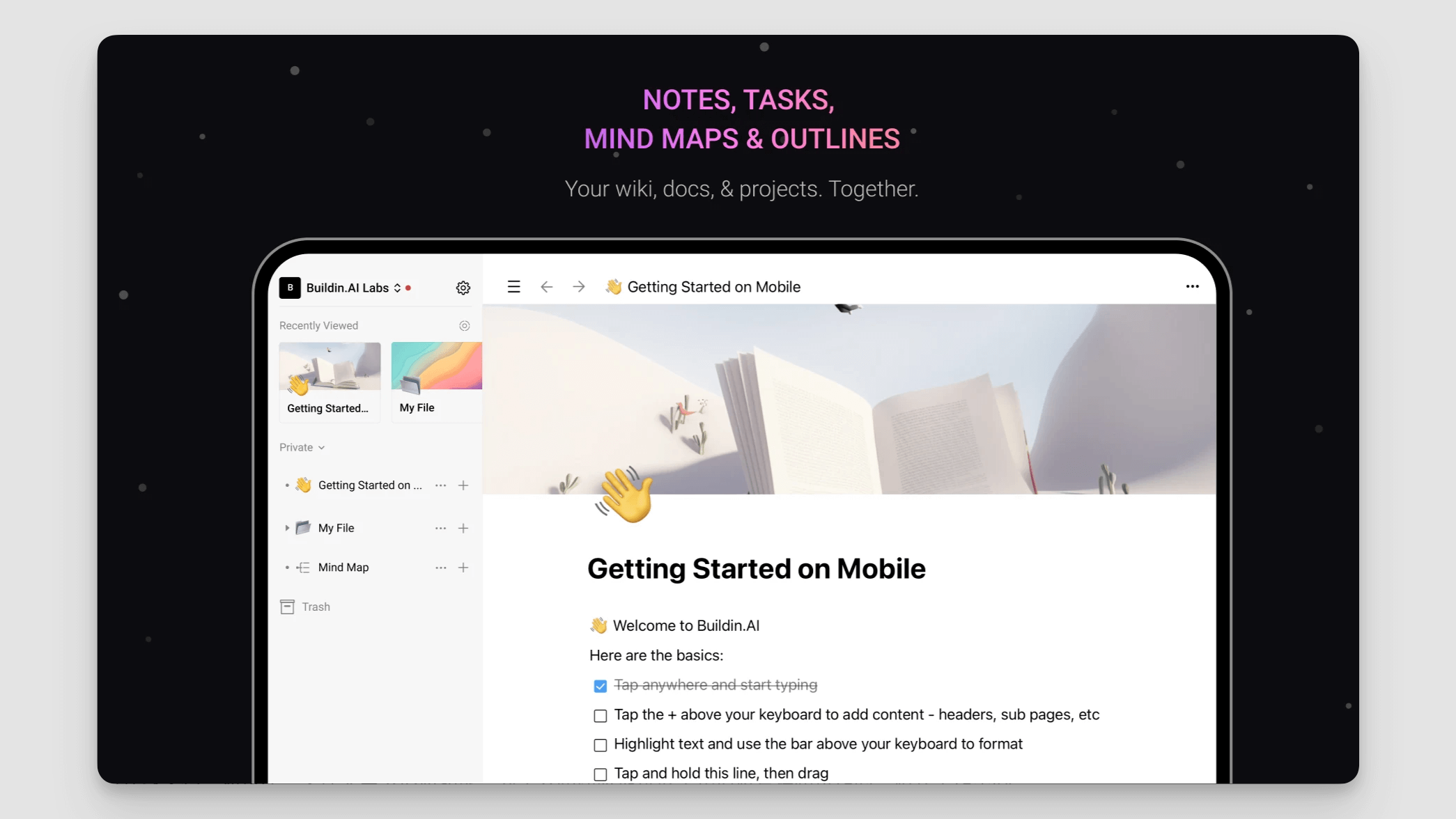 Buildin.AI学習ツールのインターフェース