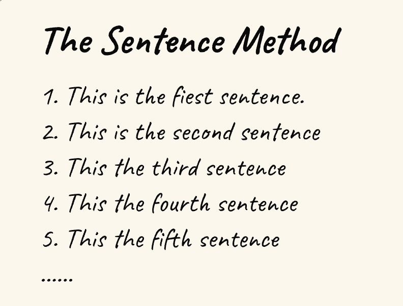 文章法メモ取りの例