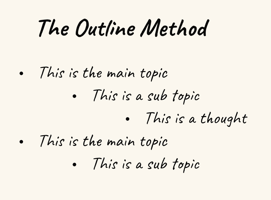 アウトライン法メモ取りの例