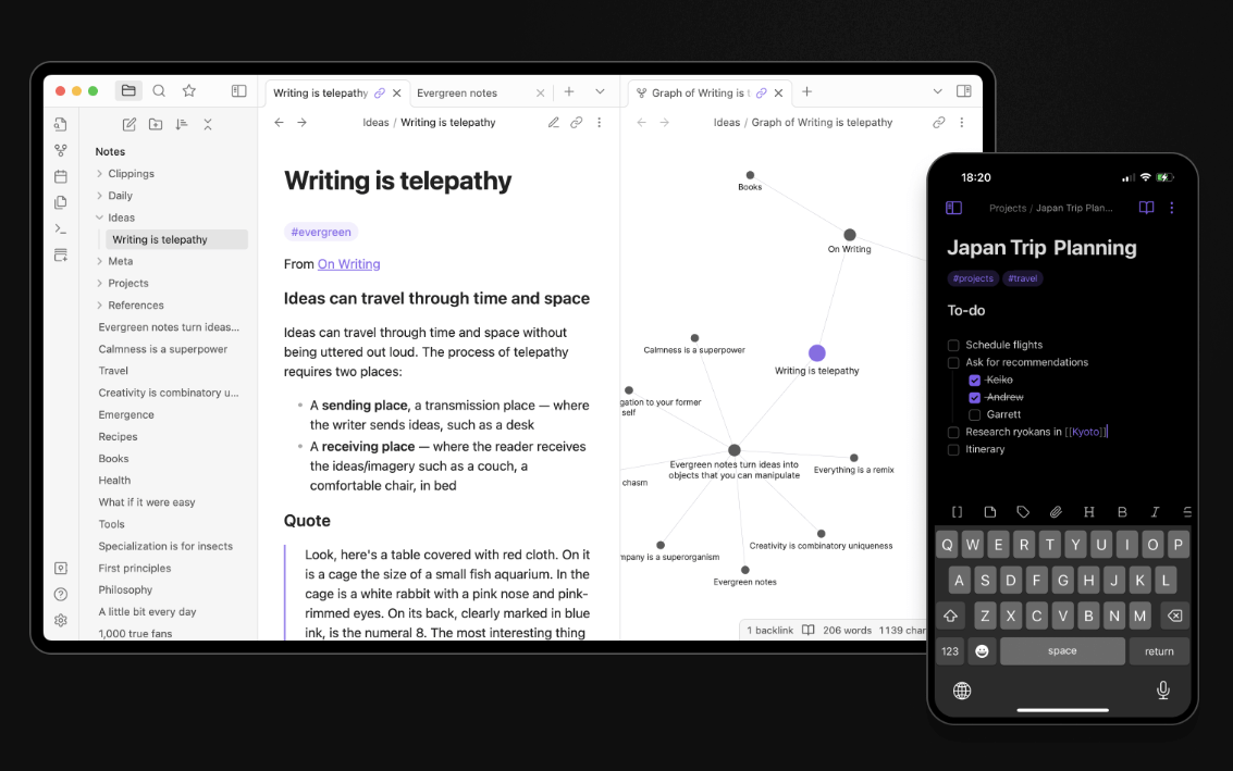 Obsidianノートグラフビュー