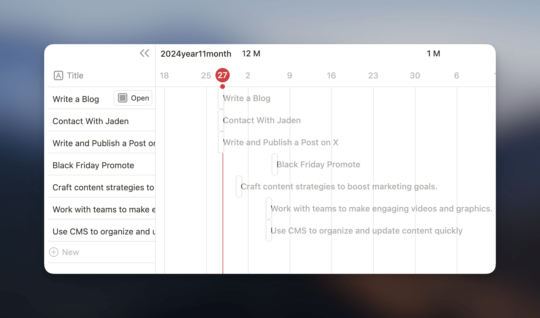 時間管理のヒントインターフェース