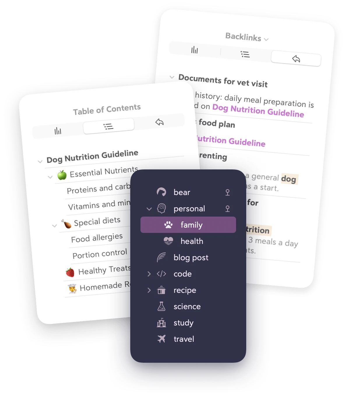 Организация заметок в Bear через вложенные теги и аккуратную боковую панель