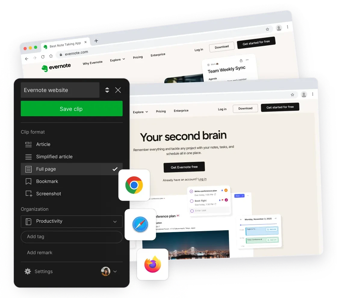Web Clipper Evernote для сохранения статей и исследовательских материалов