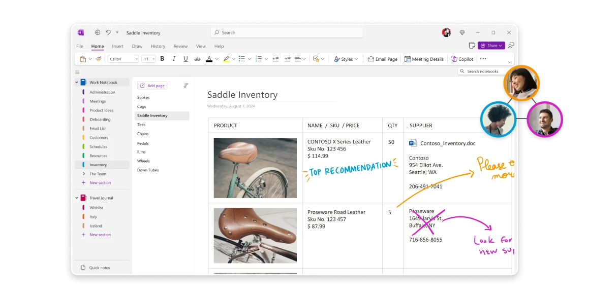 Инструменты рукописного ввода и аннотаций в OneNote