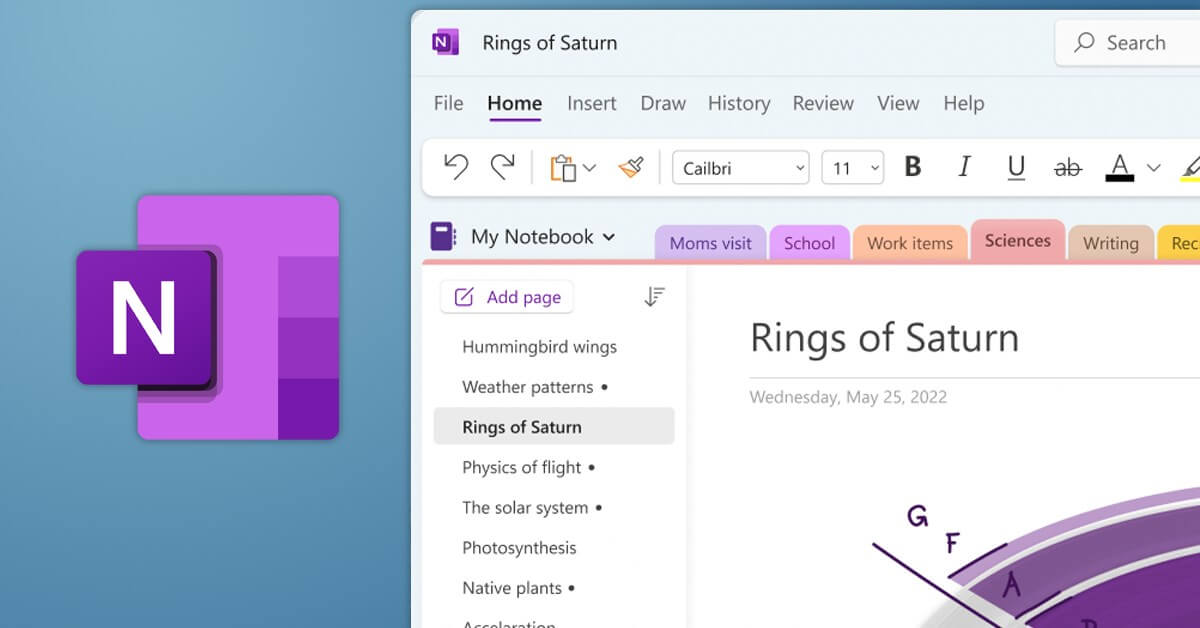 Microsoft OneNote with freeform canvas layout