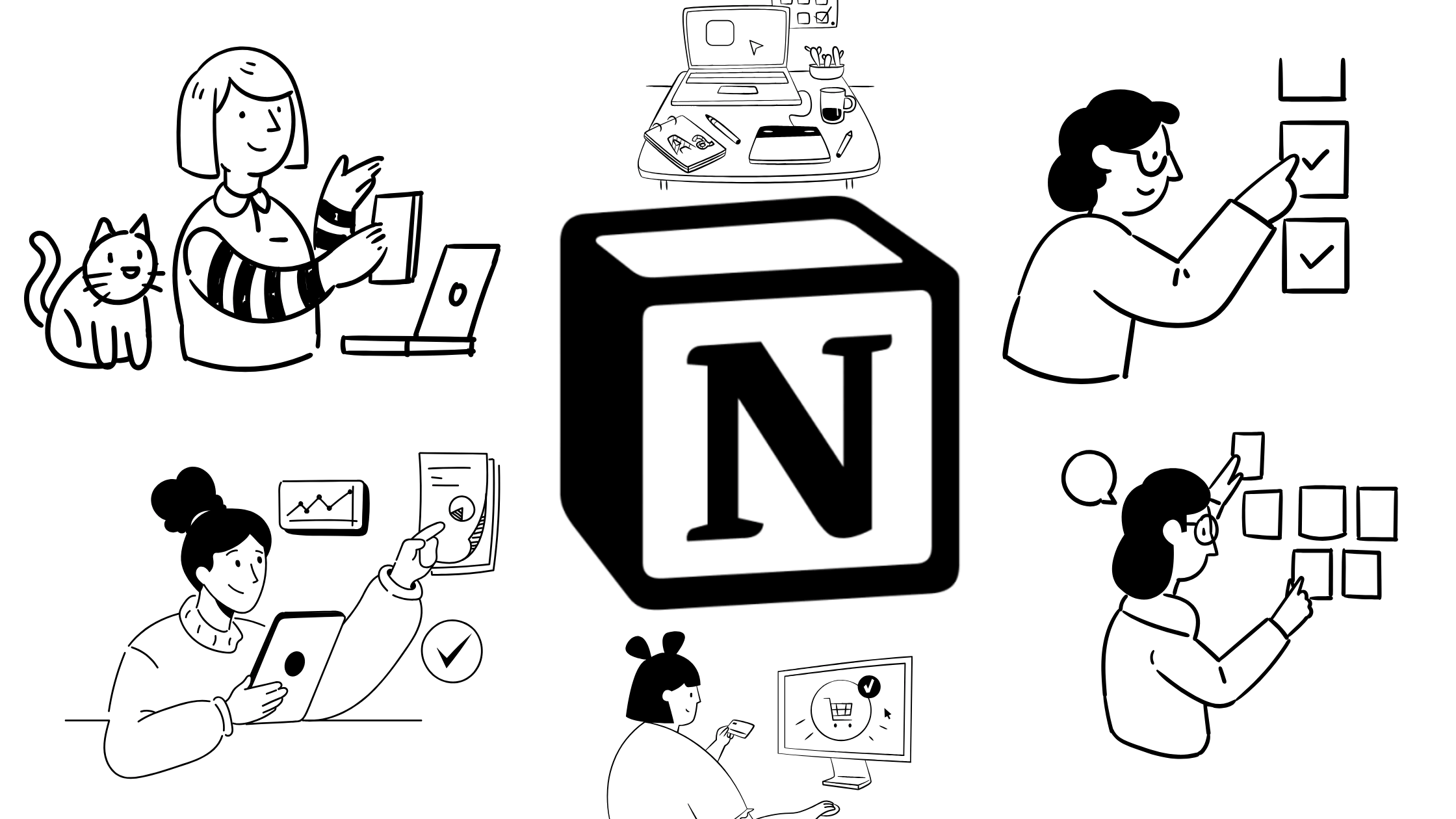 Notion workspace with database views