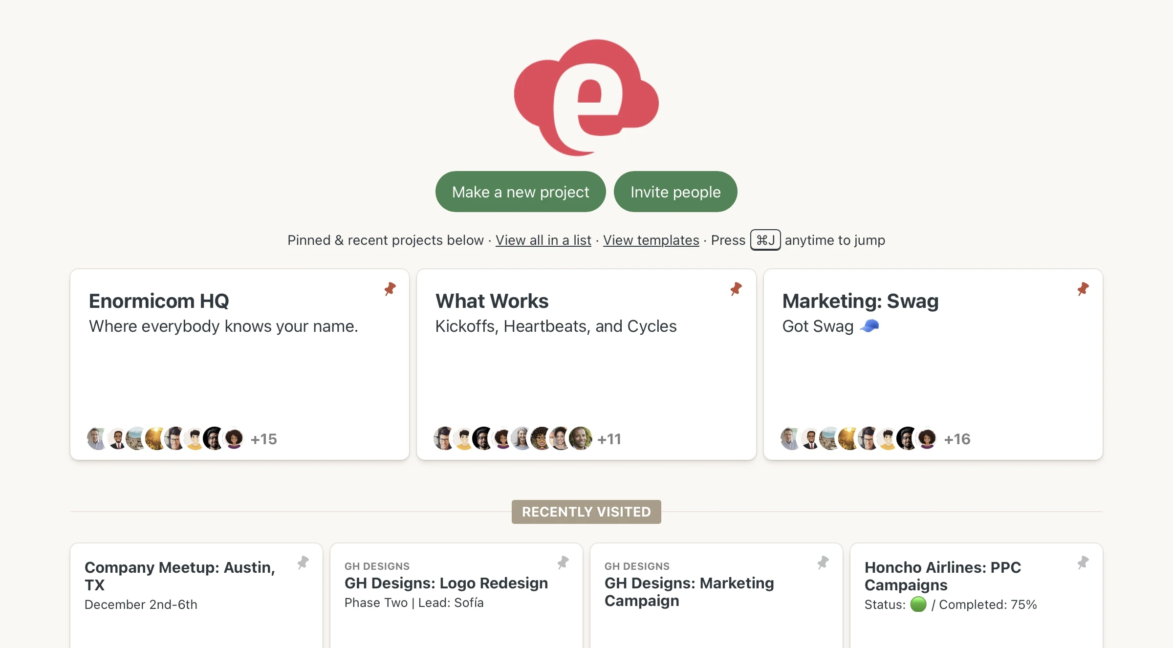 Basecamp project collaboration hub for files, messages, and schedules