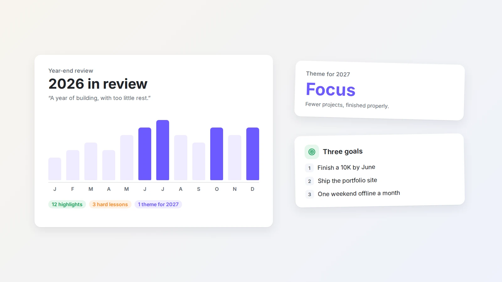How to do a year-end review: reflect on 2026 and plan 2027 (free template)