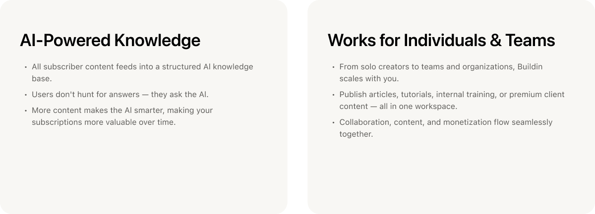 AI-Powered Knowledge & Works for Individuals and Teams