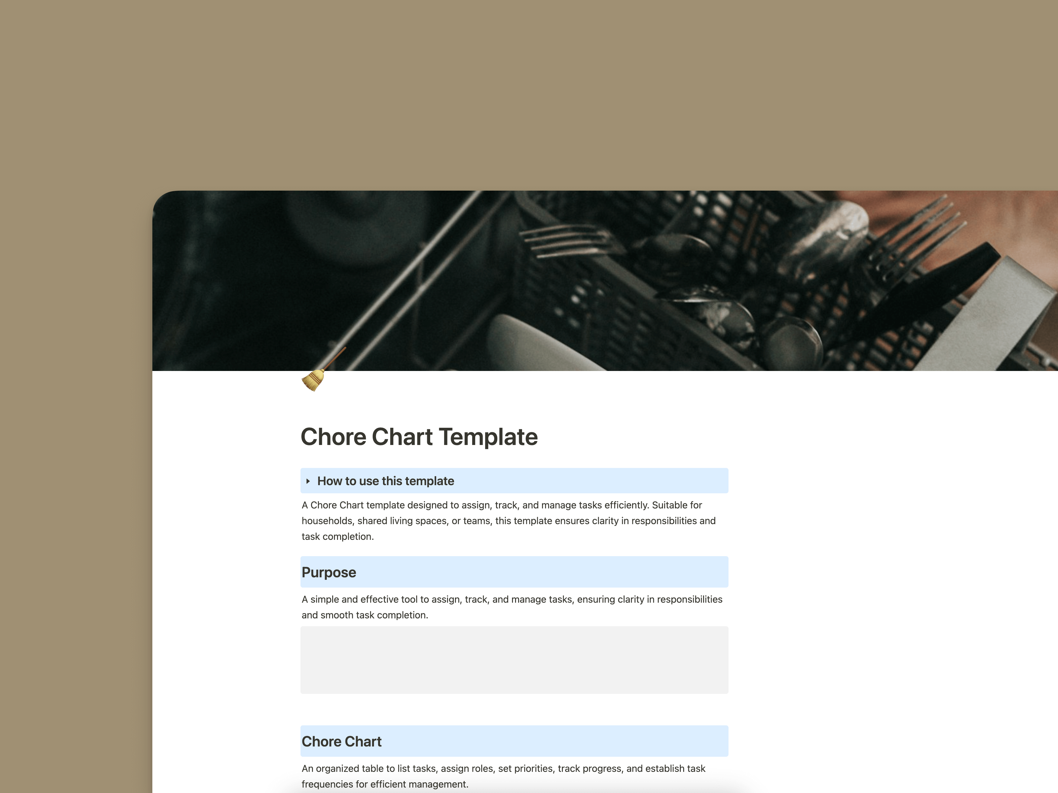 家事分担表テンプレート