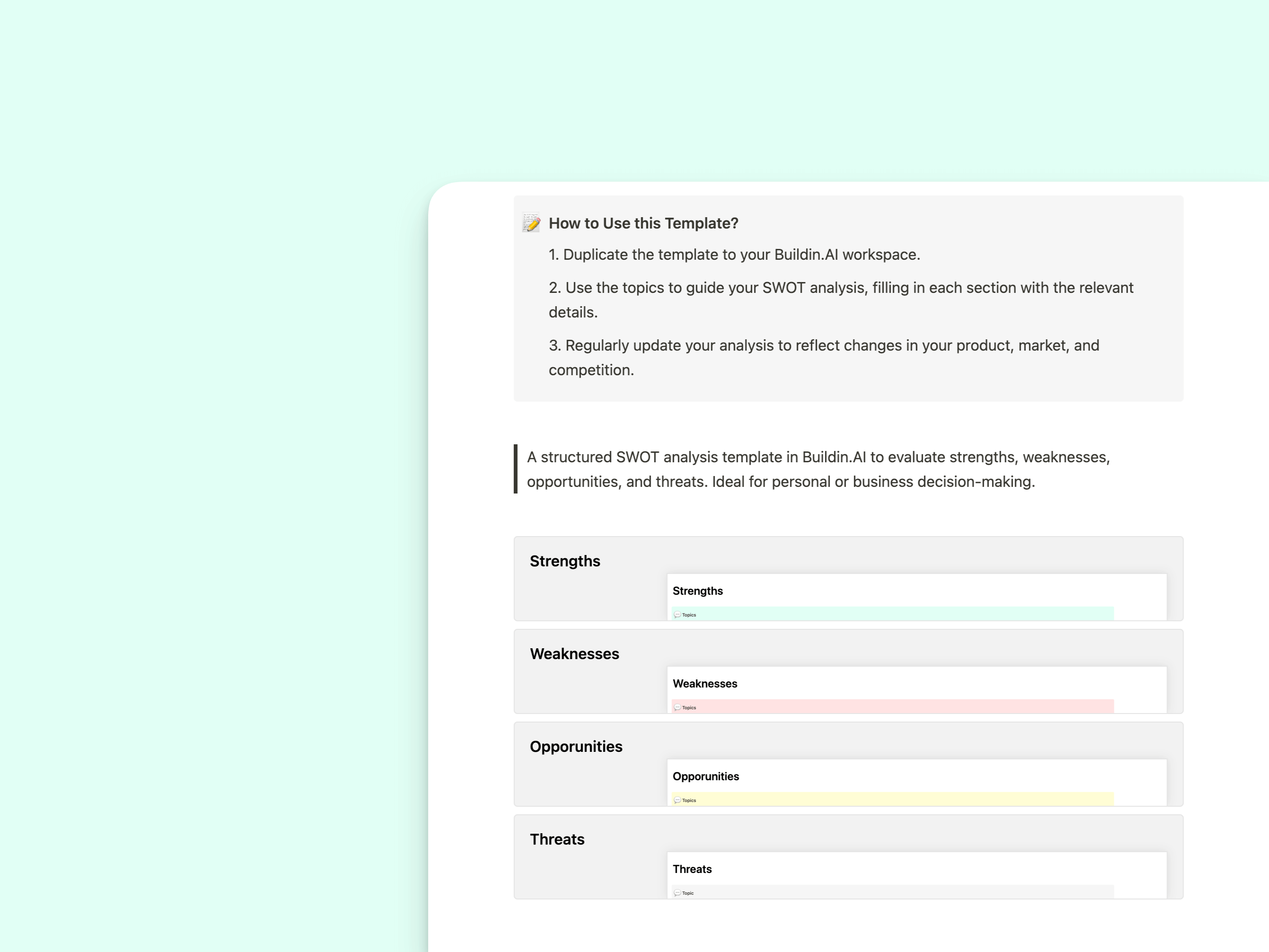 SWOT分析テンプレート